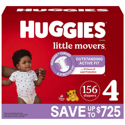 Huggies Little Movers Baby Diapers, Size 3-8 - Sam's Club