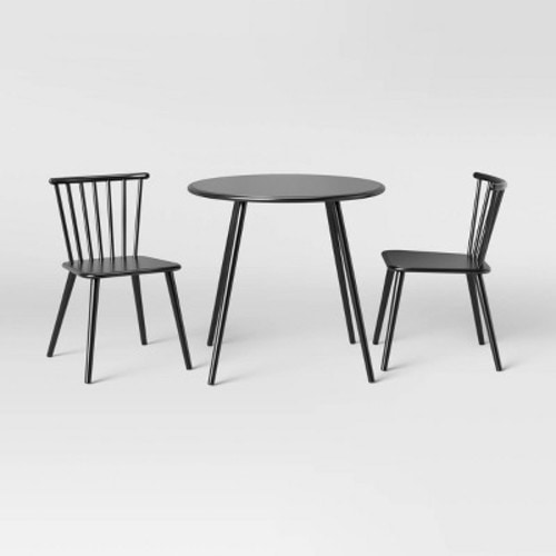 Windsor Metal Kids' Activity Table Set Black - Pillowfort™: Toddler Table with Stackable Chairs, Steel Frame