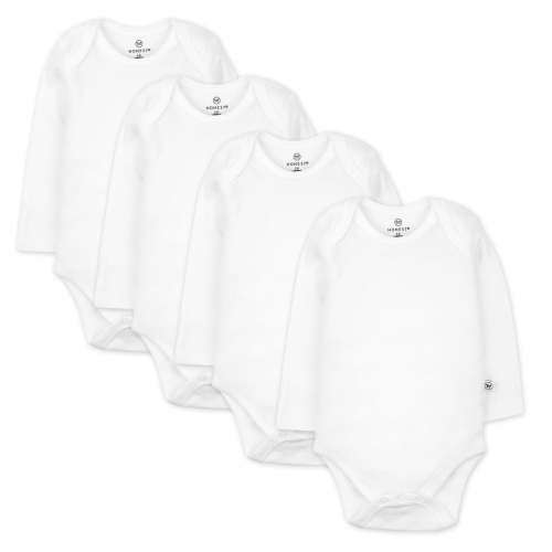 4-Pack Organic Cotton Long Sleeve Bodysuits