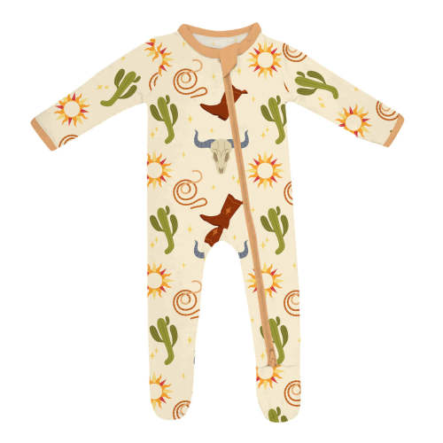 Ready To Rodeo Zippered Footie Romper – Zumbamboo