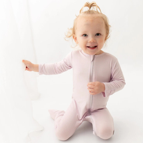Bamboo Little Bamboo Footie - Lavender, 3-6 M