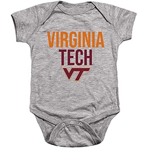 Virginia Tech Official Stacked Unisex Infant Snap Suit for Baby