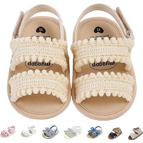 Baby Girls Sandals Summer Shoes Outdoor First Walker Toddler Girls Shoes for Summer