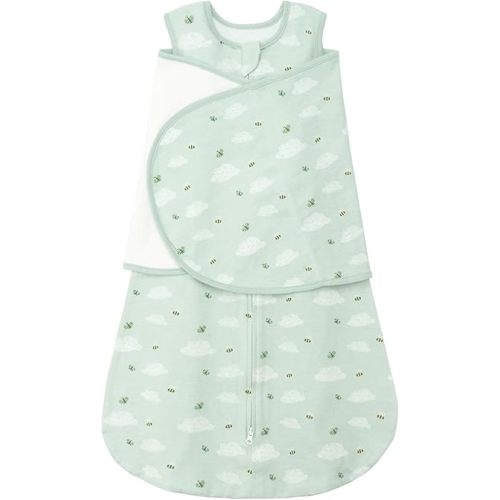 Baby Swaddle Sleep Sack 1.0 Tog 3-in-1 Baby Wearable Blanket 100% Cotton Swaddle Blanket Wrap for Newborns 0-6 Months