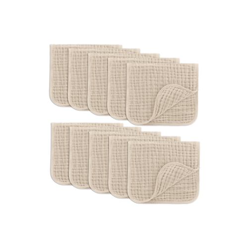 Muslin Burp Cloths - Pack of 10