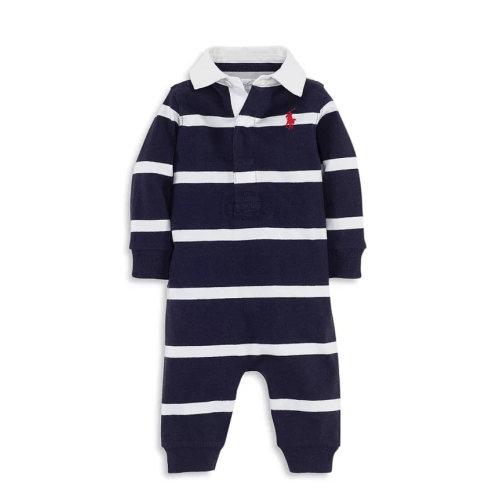 Boys' Rugby Stripe Coverall - Baby