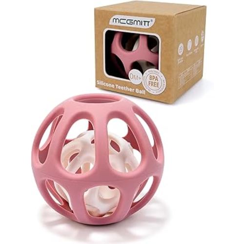 MCGMITT Sensory Balls for Baby, Food Grade Stretchy Silicone Infant Ball, Easy Grasp Ball for Babies 0-12 Months BPA-Free Montessori Learning Toy, Developmental Teething Toys Baby Shower Gifts