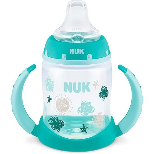 NUK Learner Cup, 5 Oz, 2-Pack, Clouds & Stars – BPA Free, Spill Proof Sippy Cup - 2 Pack - Clouds + Stars