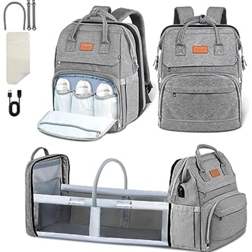 Diaper Bag Backpack, Diaper Bag with Changing Station Baby Diaper Bags for Boys Girls Portable Large Capacity