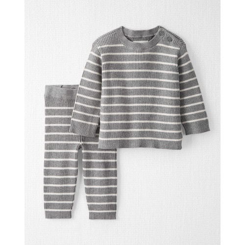 Baby Organic Cotton Rib Sweater Knit Set in Stripes - Little Planet | Carter's
