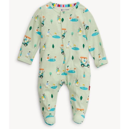Magnetic Me Baby Boys Newborn-9 Months Long-Sleeve Fairway Fetch Footed Coverall
