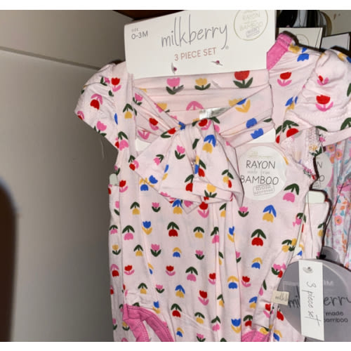 Milkberry Baby Girls 3 Pc Floral Jogger Set