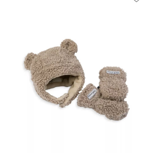 Unisex Le Cub Teddy Mitten & Hat Set - Baby