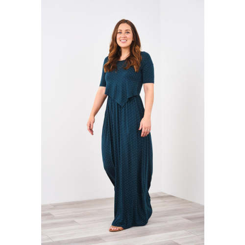 Latched Mama Front Knot Nursing Maxi Dress