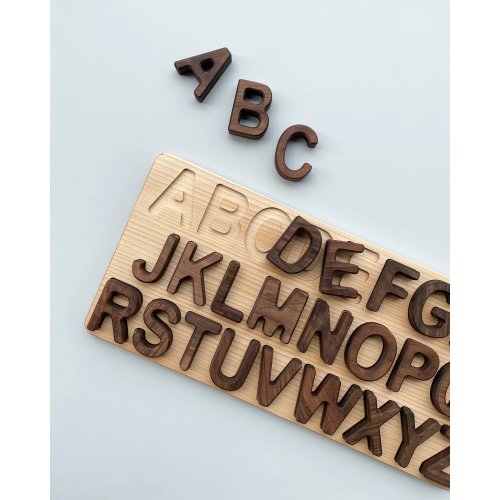 Uppercase Walnut Alphabet Puzzle – Odin Parker