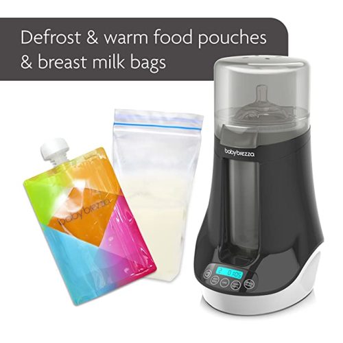 Baby Brezza Electric Baby Bottle Warmer, Breastmilk Warmer + Baby Food Warmer and Defroster - Universal Warmer Fits All Feeding Bottles: Glass, Plastic, Small, Large + Newborn – Digital Display