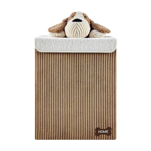 Collapsible Folding Corduroy Kids Plush Laundry Hamper Toy Storage - Dog or Elephant