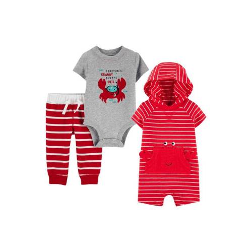 3-Piece Striped Crab Bundle Set - 6M