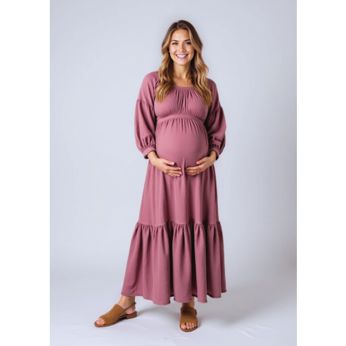 The Eliza Dress in Elderbery | Size Small | Smocked Elastic Dress | EMME