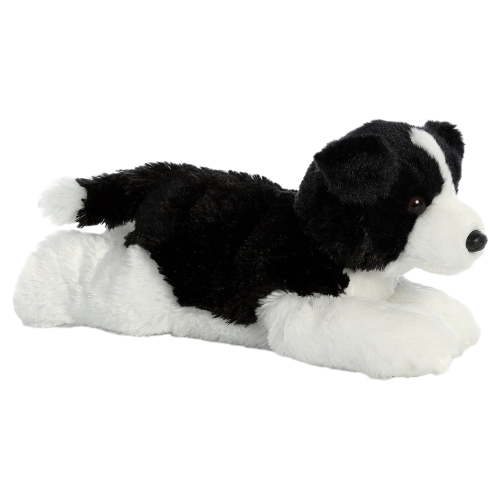 Aurora - Medium Black Flopsie - 12" Border Collie - Adorable Stuffed Animal