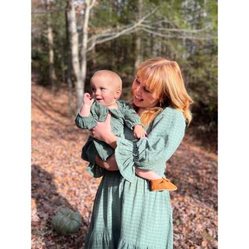 Daisy Floral Print Long Sleeve Bubble, Green - Vignette | Maisonette