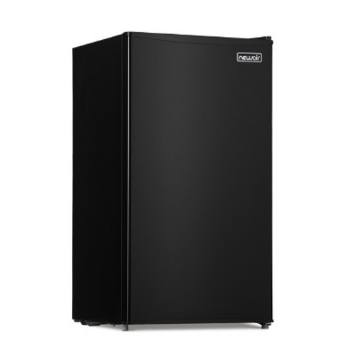 Newair 3.3 Cu. Ft. Black Mini Fridge with Chiller Compartment, Energy Star Certified, Single Door Refrigerator, Can Dispenser