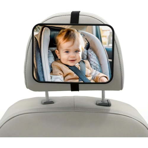 Baby Car Mirror,Baby Mirror for Car,Carseat Mirrors Rear Facing,Baby Rear Facing Secure And Shatterproof Carseat Mirrors 360°Clear View Newborn Essential Accessories