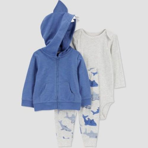 Carter's Just One You®️ Baby Boys' Sharks Hoodie - Blue/gray 12m