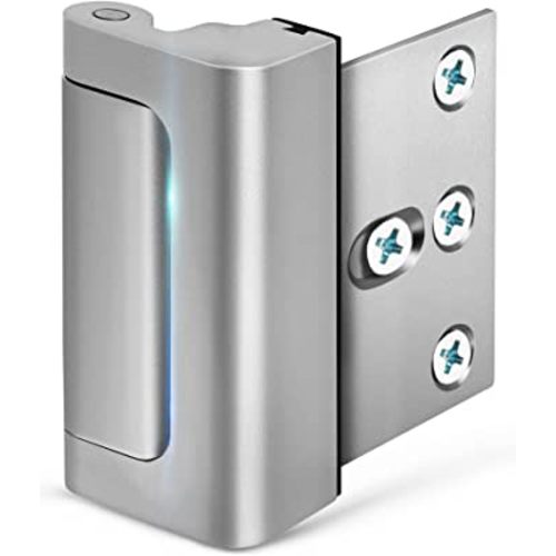 EverPlus Home Security Door Lock with 8 Screws, Childproof Door Reinforcement Lock with 3 Inch Stop Withstand 800 lbs for Inward Swinging Door,Upgrade Night Lock to Defend Your Home (Silver)