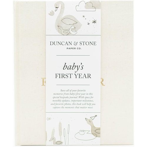 Baby First Year Book - Heirloom Keepsake Baby Memory Book to Record Important Milestones, Favorite Photos & More - Pregnancy Books (Cream,112 Pages)