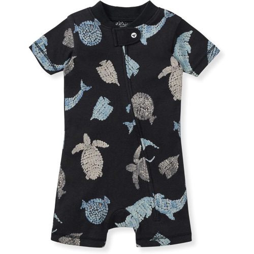 Burt's Bees Baby Unisex Baby Short Sleeve Pajamas, One piece Sleeper Romper