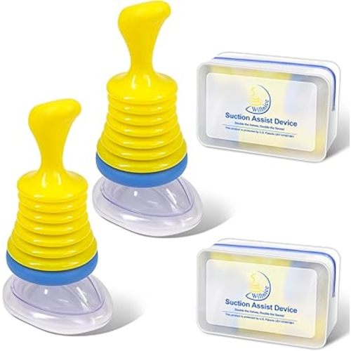 2Packs Portable Assist Suction Apparatus Kit Helps to Remove Objects Quickly and Effectively, Soft Home Kit, Easy to Use, Value Pack Includes Two Different Size S/XS