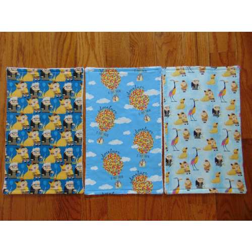 Set of 3 Up Burp Cloths - Baby Shower Gift