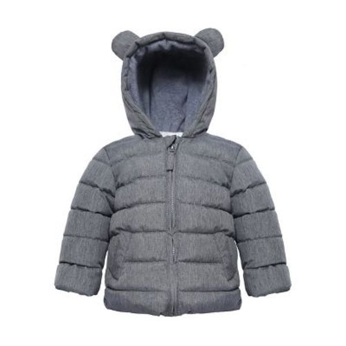Rokka&rolla Infant Boys' Warm Winter Coat-baby Fleece Puffer Jacket-gray Textured, Size 6-9 Months