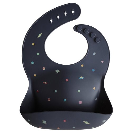 Mushie Silicone Planets Print Baby Bib