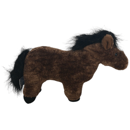 Aurora Horse Stuffed Animal Small Plush Toy Brown and Black 8 inches