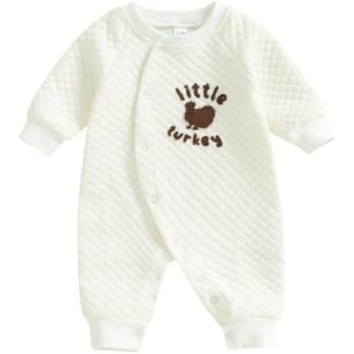 Hoanselay Baby Boy Girl Halloween/Thanksgiving Outfit Long Sleeve Romper Jumpsuit Newborn Fall Halloween/Thanksgiving Clothes