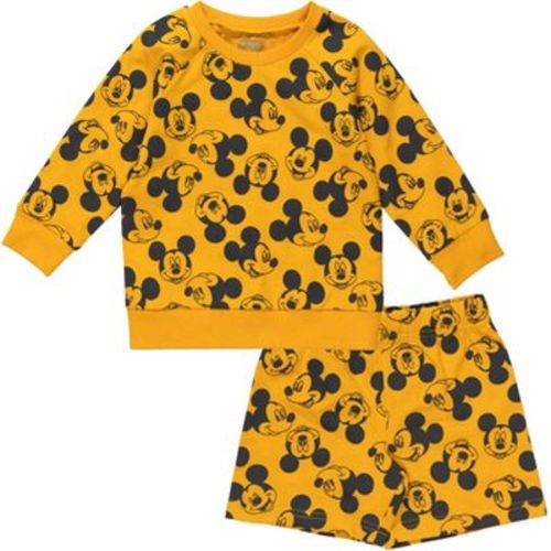 Disney Mickey Mouse Newborn Baby Boys French Terry Sweatshirt & Shorts Grey 0-3 Months