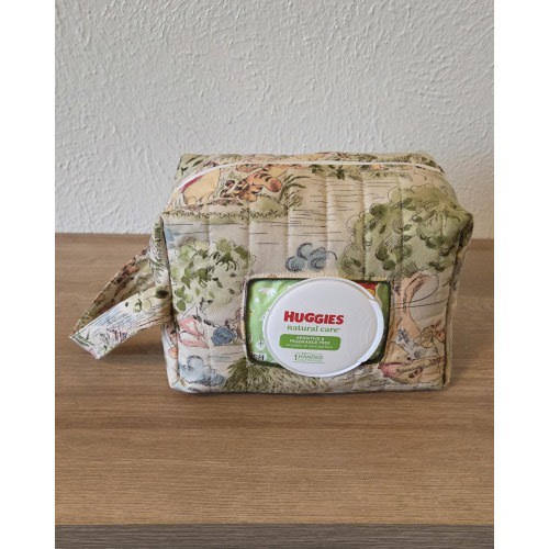 Vintage Pooh Diaper and Wipe Pouch | Quick On The Go Diaper Bag | Diaper Pouch | Diaper Bag | Baby Shower Gift | Handmade | Dipes And Wipes