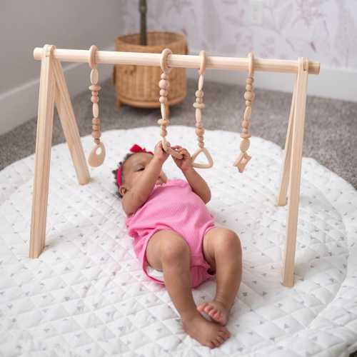 Montessori Baby Gym – Wooden Sensory Play Gym, Safe & Non-Toxic