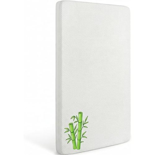 Pro Goleem Bassinet Mattress 33x20 Rectangle, Baby Waterproof Replacement Pad Compatible with AMKE, Firm Support Foam Insert with Bamboo Viscose Cover