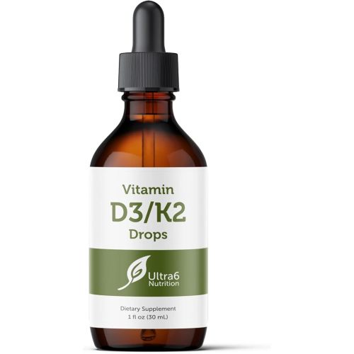 Vitamin D and K2 Drops - Liquid Vitamin D3 with K2 Supplements for Adults and Kids - D3/K2 Vitamins Supplement for Supreme Absorption and Healthy Bones - Made in USA
