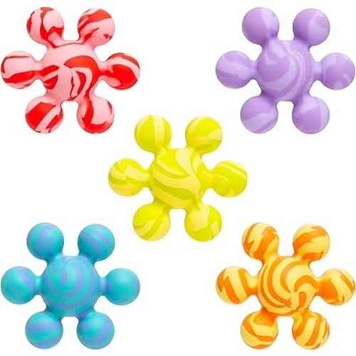 Ubbi Joinibble Teether for Babies, Food-Grade Platinum Silicone, Soothes Teething and Massages Gums, BPA and PVC-Free, Easter Basket Stuffer, 5 Pack