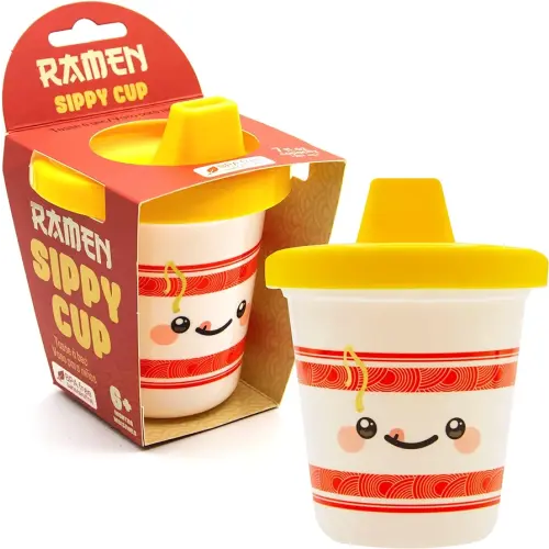Ramen Baby Sippy Cup - Adorably Cute Learner Sippy Cup for Babies, Toddlers and Kids - 6+ Months Old - Holds 7 Ounces - BPA-Free - Food-Safe - Spill Proof - Easy to Clean