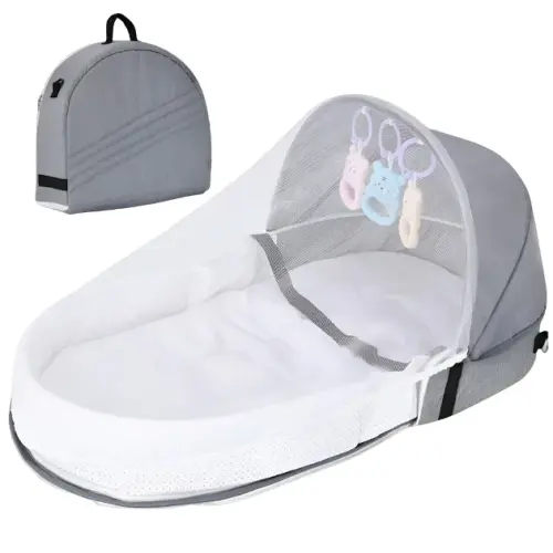 Portable Baby Bassinet Travel Folding Bed - GetKidzly