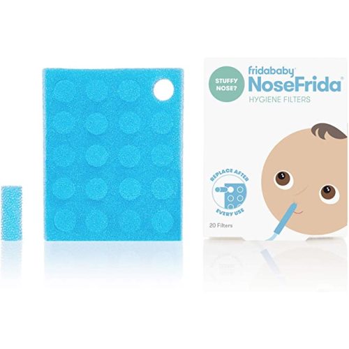 Frida Baby Nasal Aspirator 20 Nose Frida Filter Refills, Hygiene Filters for NoseFrida The Snotsucker - 20 Count