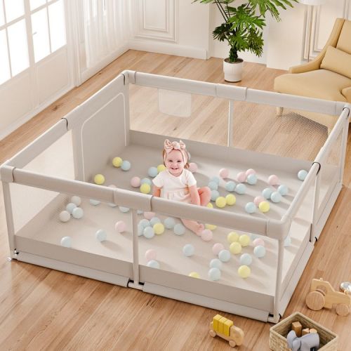 Fodoss 59x59in Baby Playpen – Safe and Durable Activity Fence for Babies and Toddlers, Indoor & Outdoor Use, Perfect for Playtime and Learning