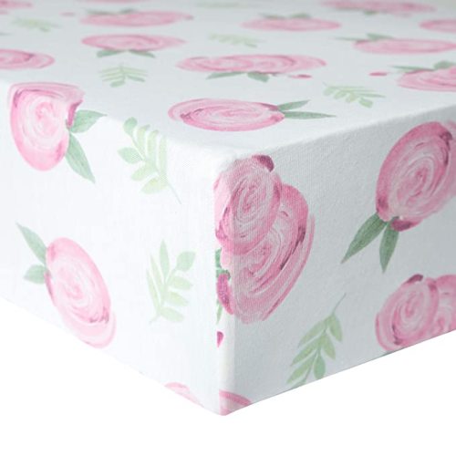 Amazon.com: Premium Fitted Knit Crib Sheet/Toddler Sheet Grace by Copper Pearl : Baby