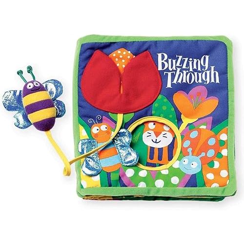 Manhattan Toy Soft Activity Book with Tethered Toy, Buzzing Through