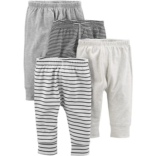 Simple Joys by Carter's Unisex Babies' Cotton Pants, Pack of 4
